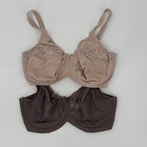 Lot of 2 Lilyette by Bali Minimizer Bra Set 2pk Size 36DDD Underwire Full Figure